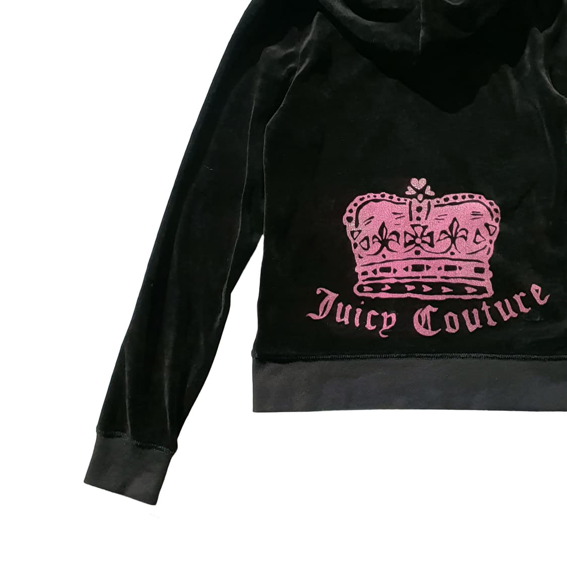 쥬시꾸뛰르(Juicy Couture) 펄 프린팅 벨벳 후드집업(m) 상품이미지6