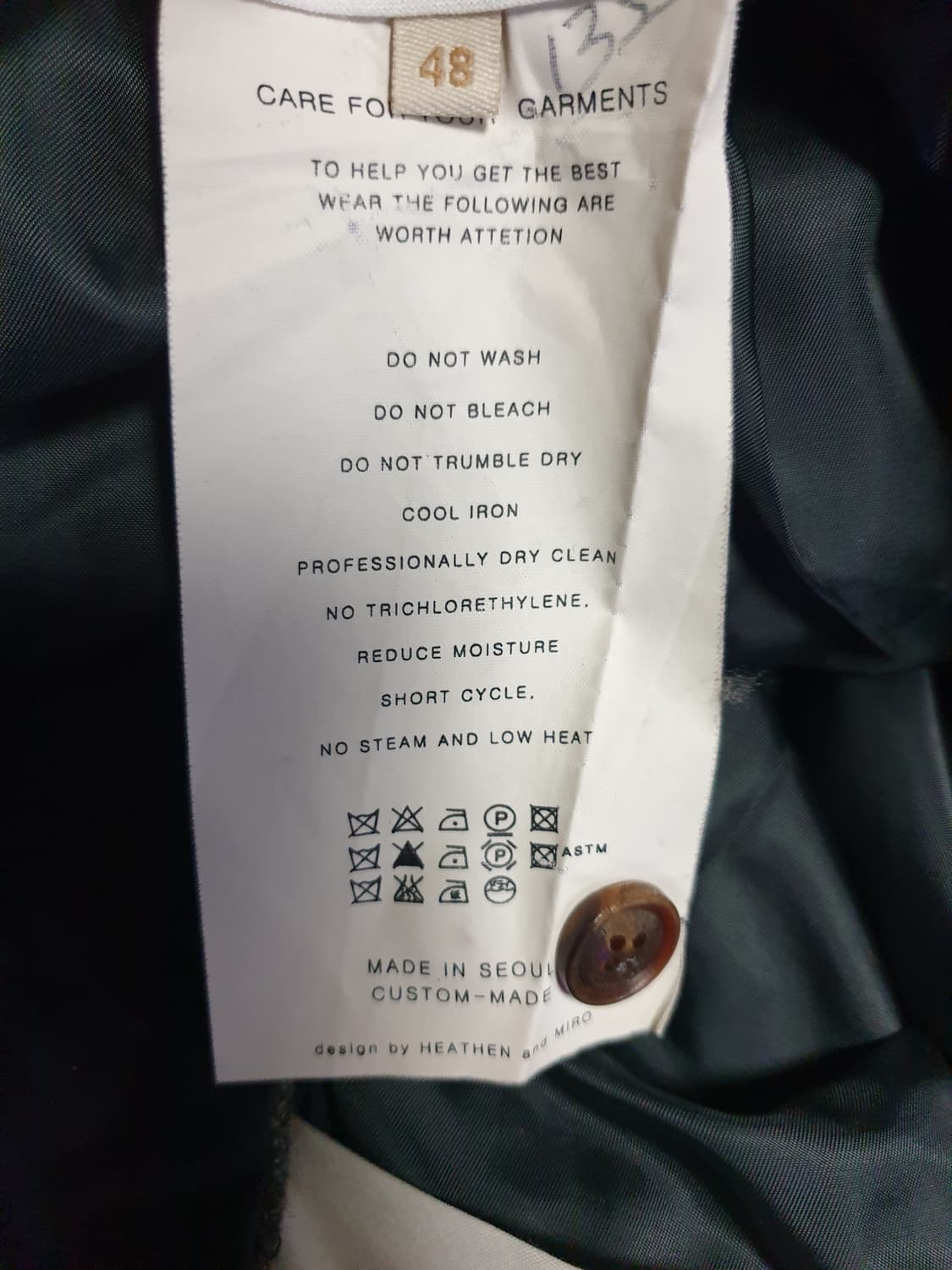 헤든앤미로 프리미엄 커스텀메이드 클래식체크 울 턴업 슬랙스 (34) 상품이미지5