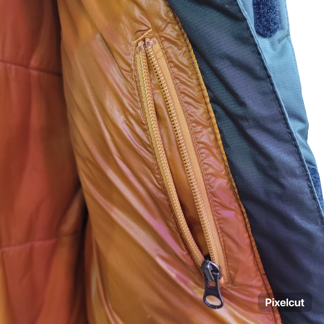 노스페이스 HYVENT 패딩 그린/브라운 배색 상품이미지7