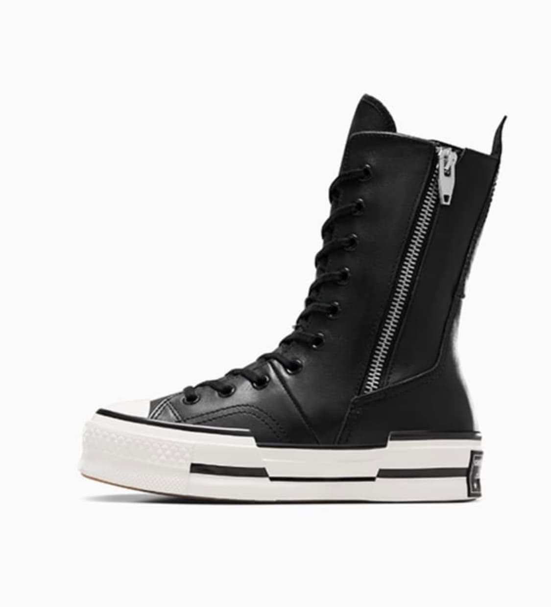 구매)컨버스 척 70 플러스 엑스하이 레더 블랙 스니커즈 상품이미지1