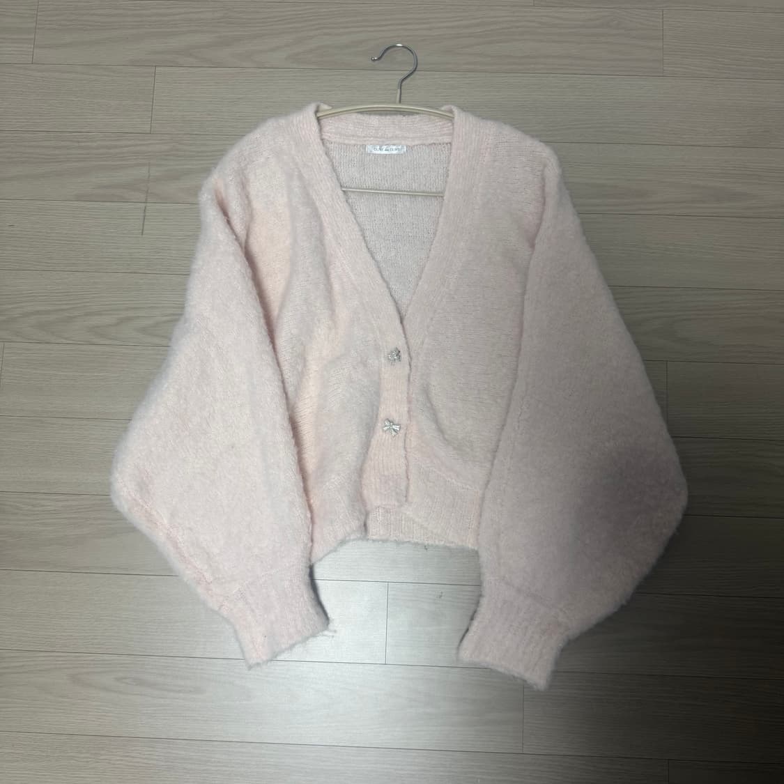 빈티지 모리걸 세트 핑크 가디건 잔꽃 블라우스 큐롯 팬츠 상품이미지3