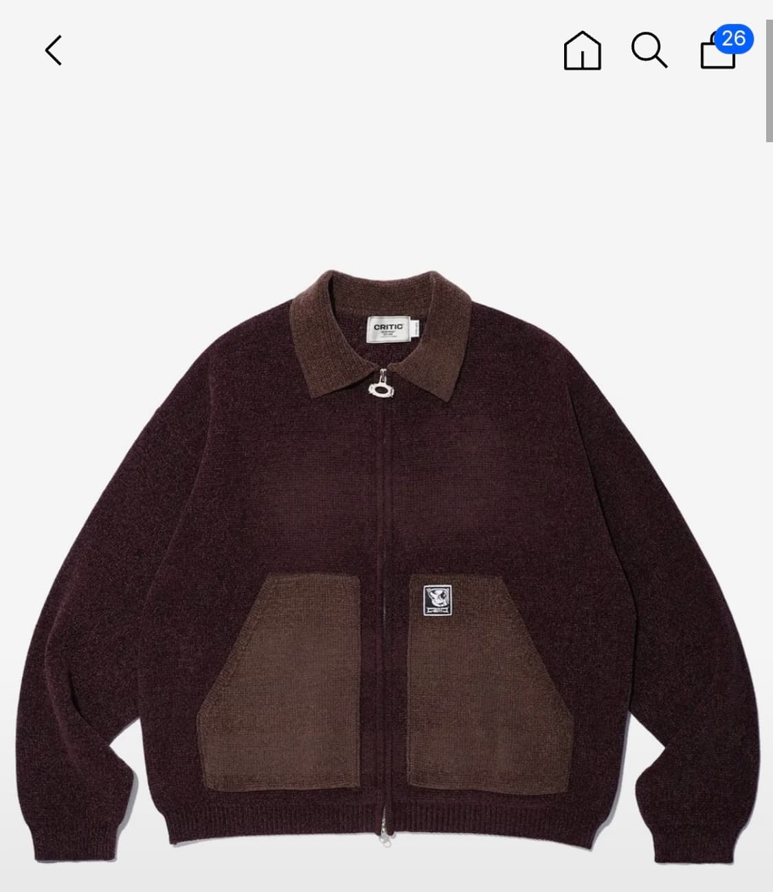 (크리틱)
WORK JACKET KNIT ZIP UP PURPLE 상품이미지1