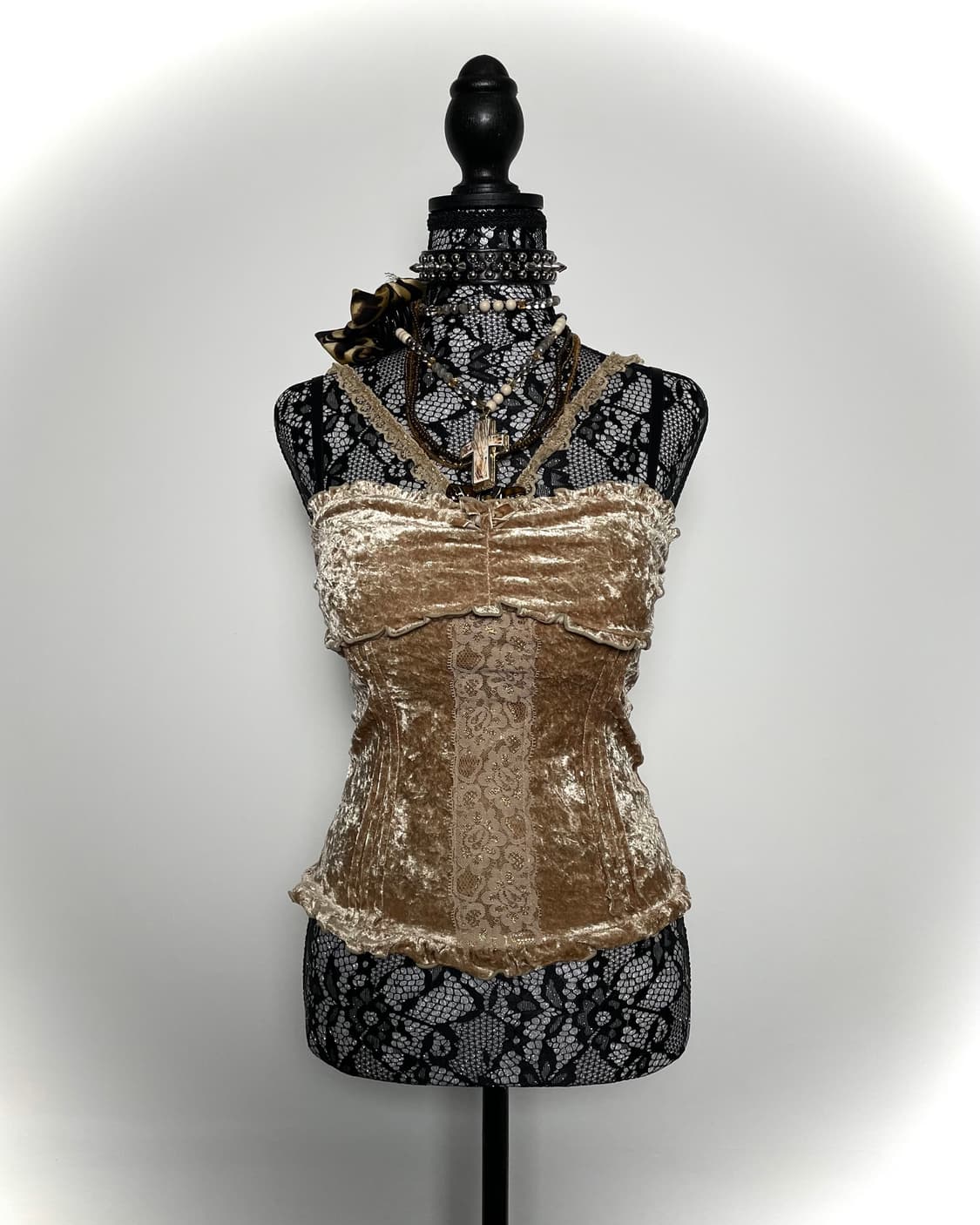 LIZ LISA 리즈리사 라떼갸루 브라운 슬리브리스 나시 상품이미지1