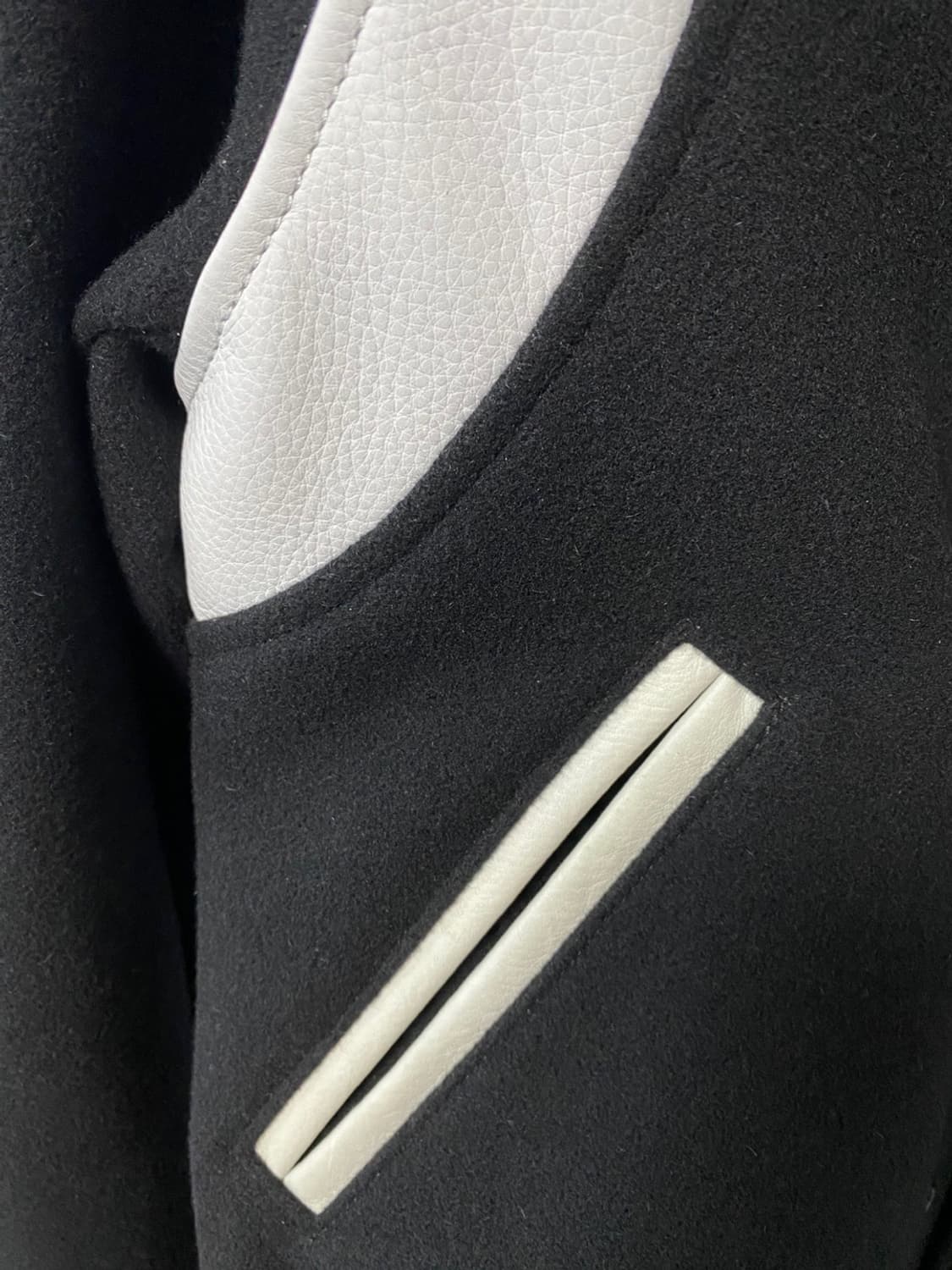 골든베어 / 테디자켓 바시티 검흰 / S (95-1 상품이미지5