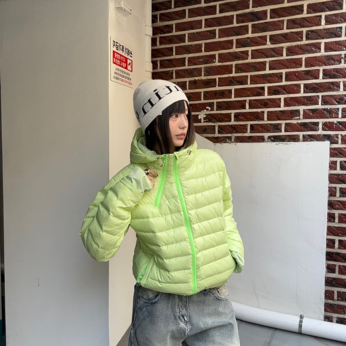 [unisex] 라이트웨이트 테크니컬 경량 패딩 - ivory Mens  상품이미지1