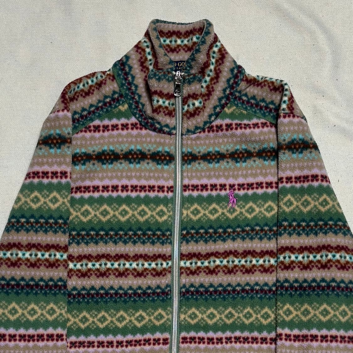 XS 폴로랄프로렌 핑크 포니 여성용 페어 아일 플리스  상품이미지1