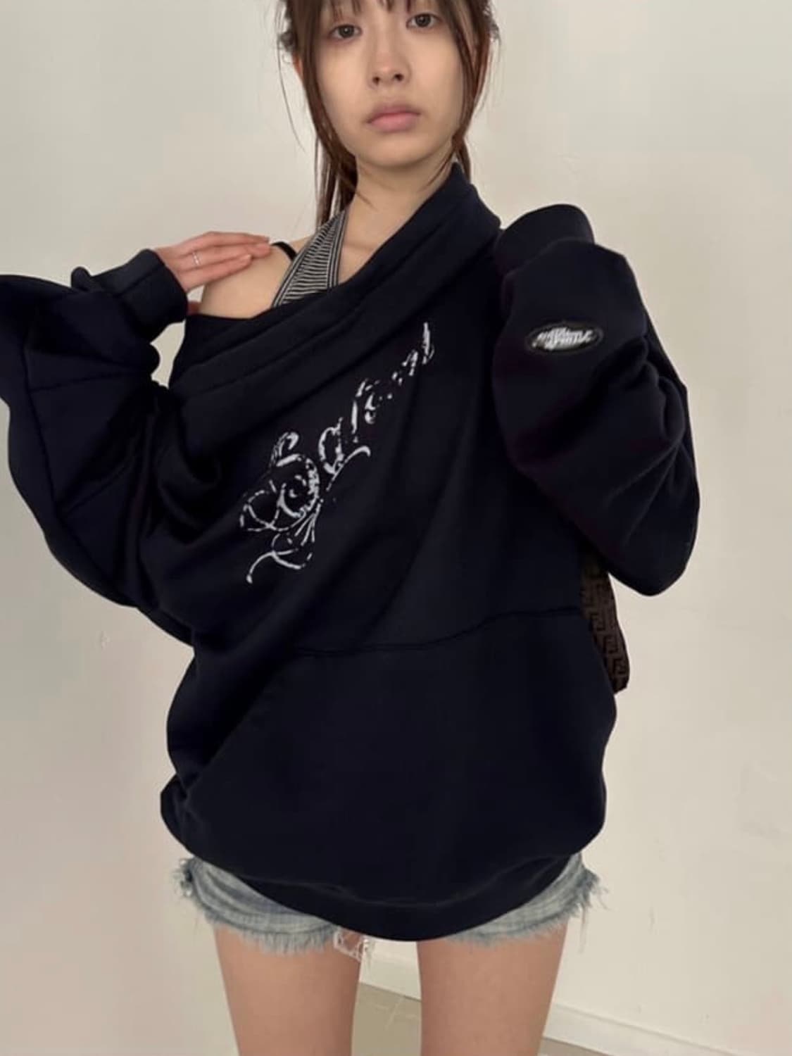 사토미라디오 드레이프 후드 상품이미지1