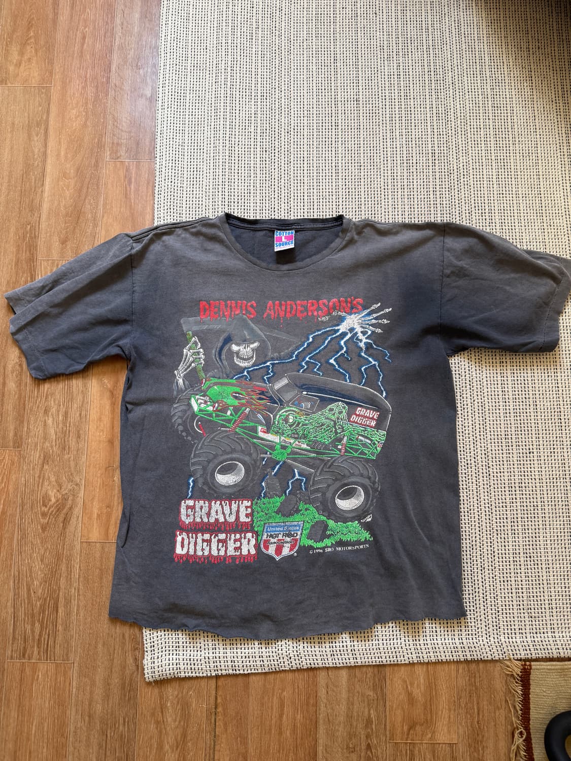 90s GRAVE DIGGER 몬스터 트럭 하드페이딩 빈티지 티셔츠 상품이미지1