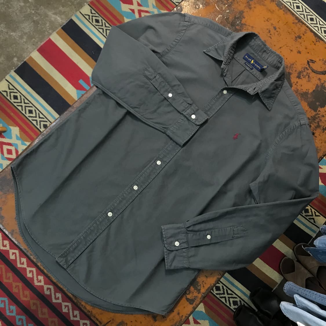 폴로랄프로렌 차콜 그레이 옥스포드 셔츠 남성 105 사이즈 상품이미지2