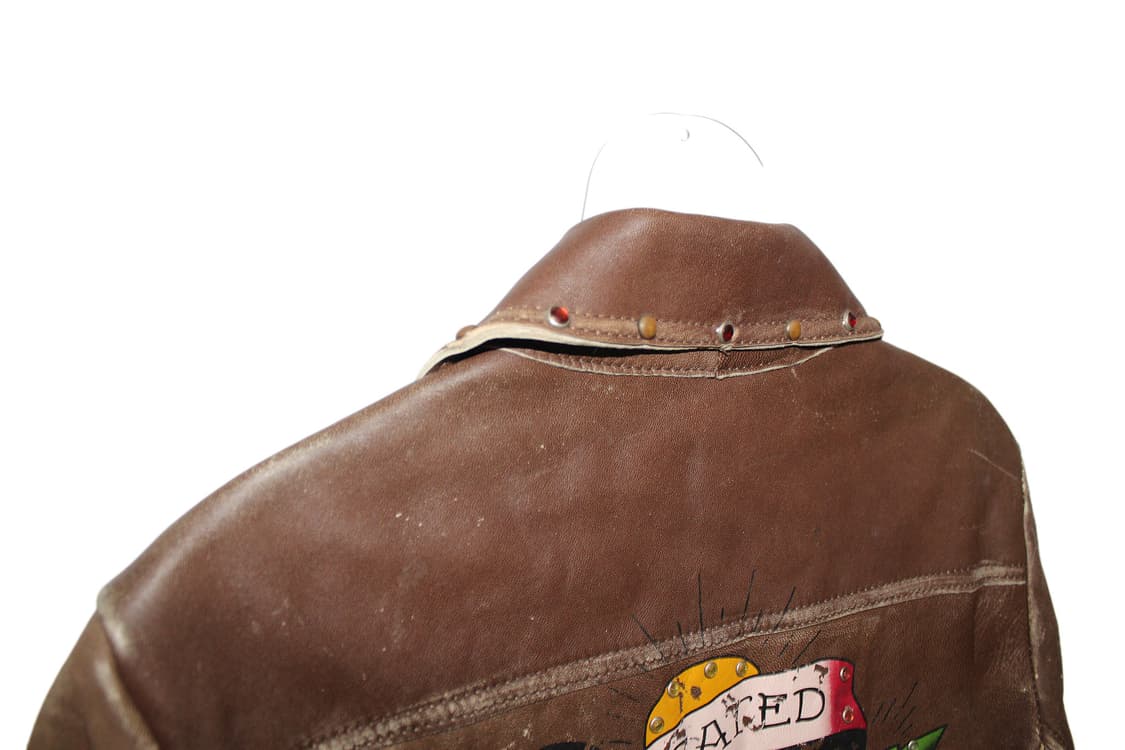 2000s Ed Hardy 에드하디 카우레더 자켓 상품이미지6