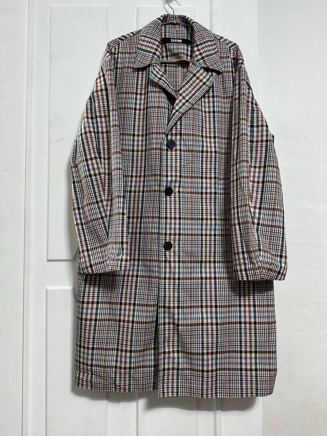 시스템옴므 체크 싱글코트 상품이미지1