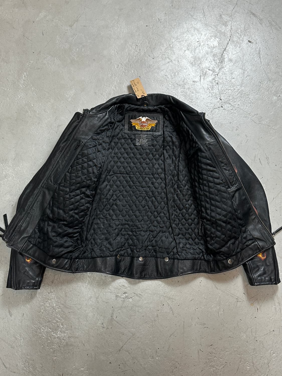 *RARE* 할리데이비슨 플레임 레더 자켓 빈티지 레더 자켓 바이커 상품이미지7