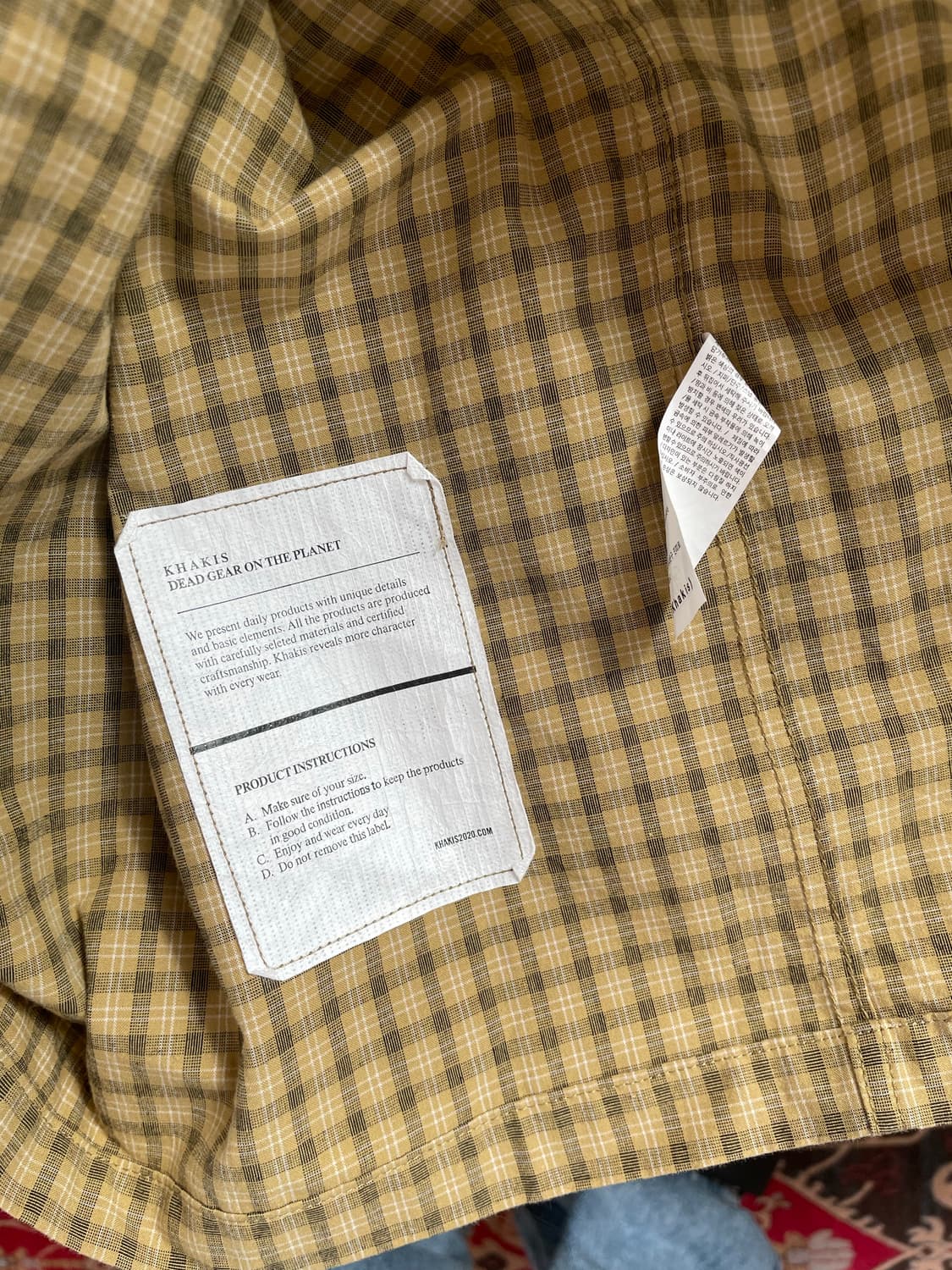 카키스 보더 체크 셔츠 상품이미지4