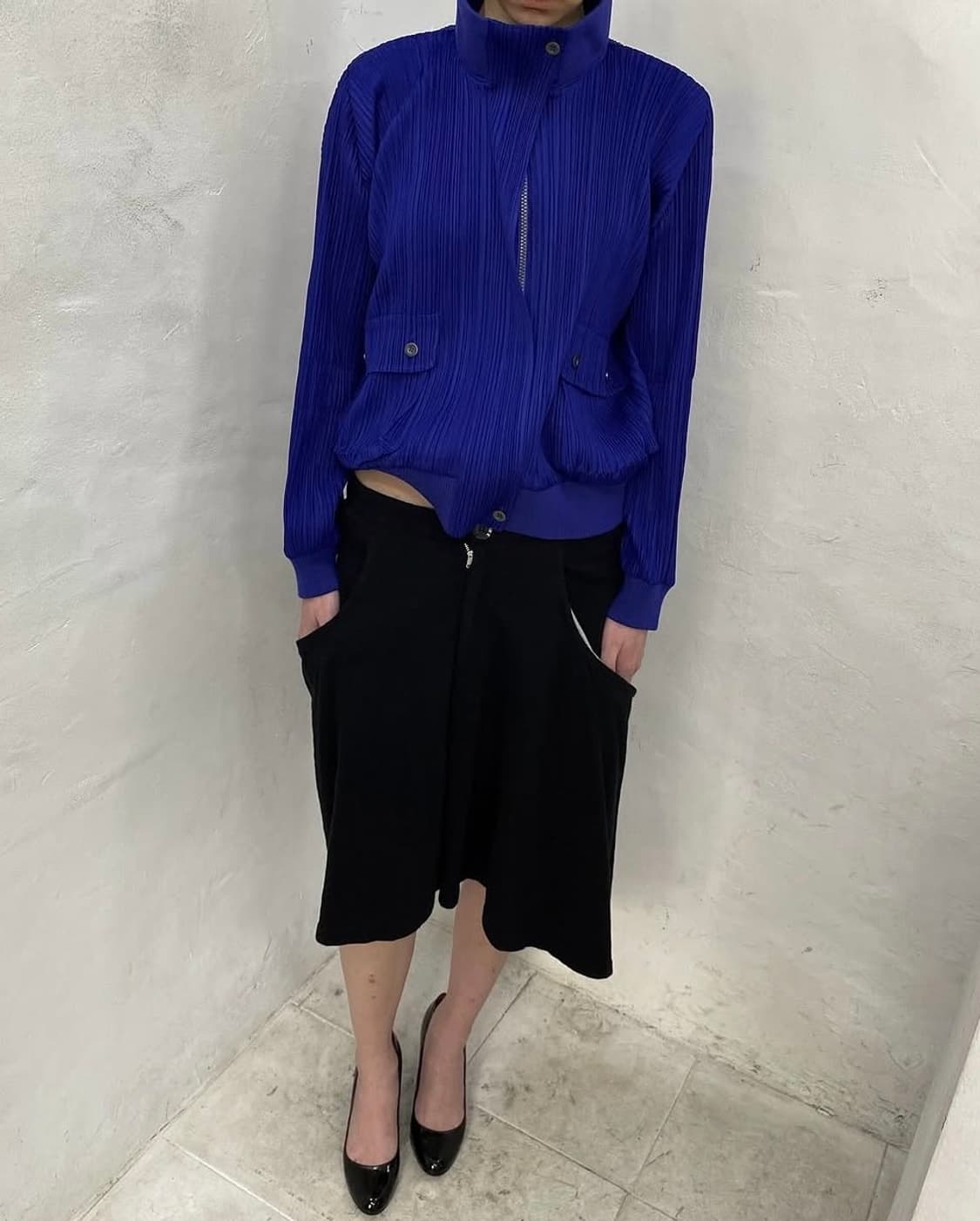 Yohji yamamoto Y's 비대칭 울 플랩 스커트 상품이미지1