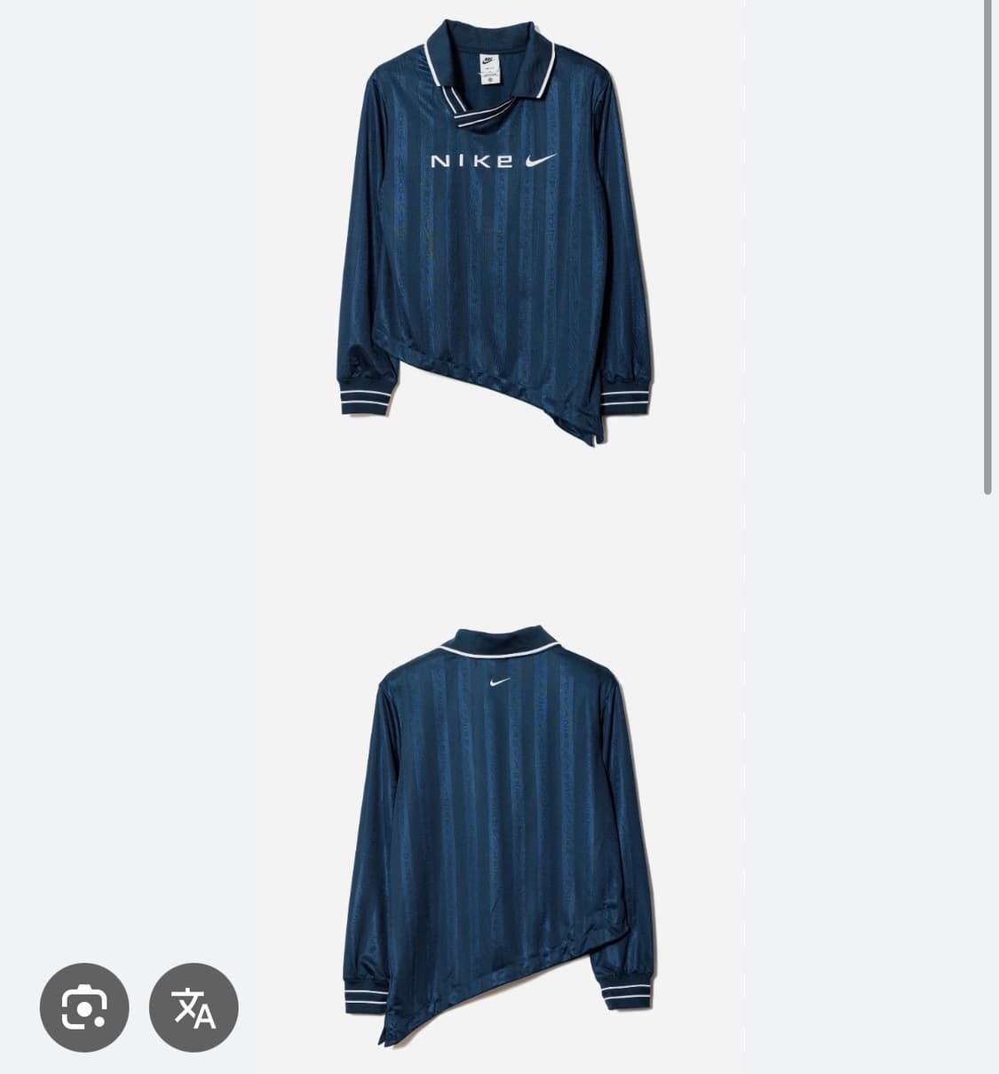 나이키 우먼스 드라이핏 언발란스 긴소매 저지 네이비 상품이미지4