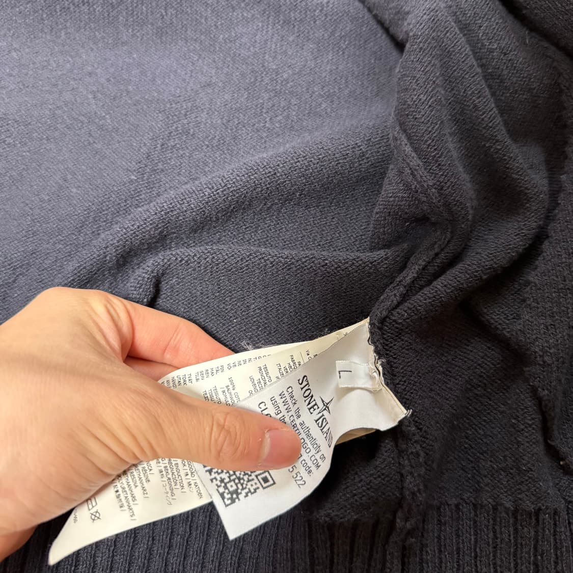 [L] 스톤아일랜드 나일론 니트 후드집업 상품이미지3