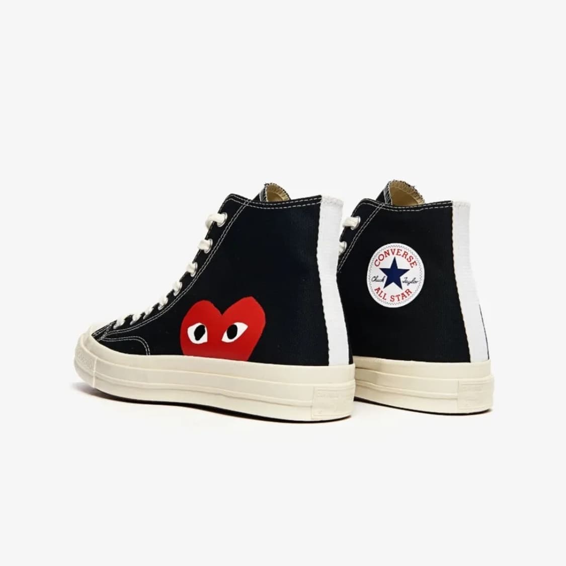 꼼데가르송 플레이 X 컨버스 척 70 하이 블랙 280사이즈 상품이미지2