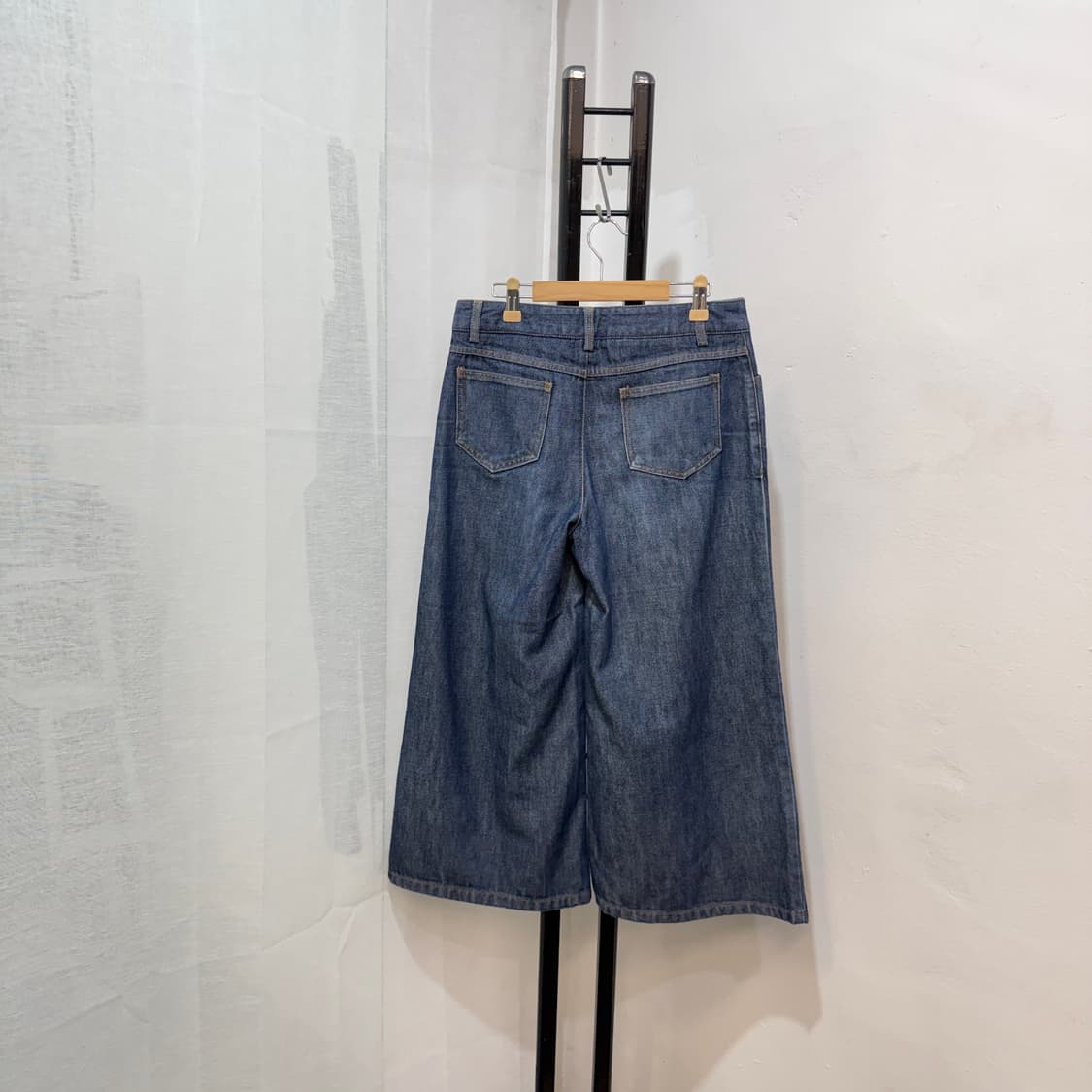 zooc 하프청바지 칠부바지 칠부청바지 와이드핏 데님버뮤다 4590 상품이미지3
