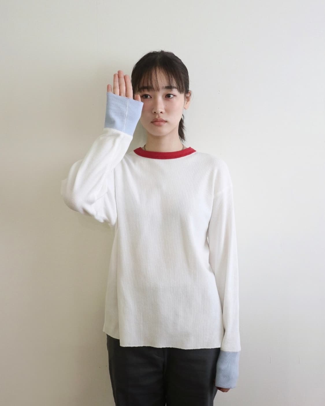 원가) 쉬이즈큐트 와플 티 아이보리 상품이미지1