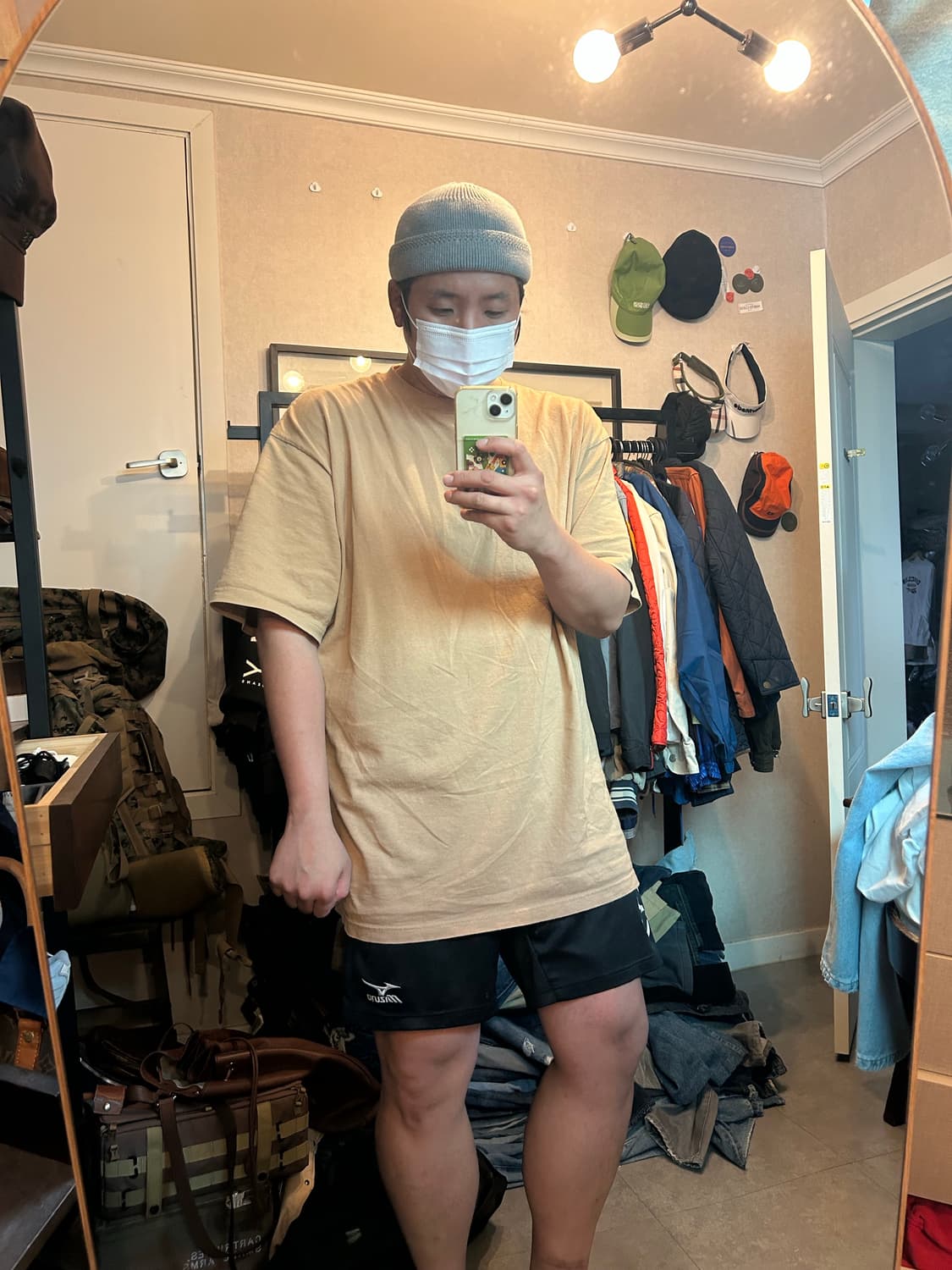 미즈노 블랙컬러 빈티지 나일론 쇼트 하프팬츠  36인치 상품이미지1