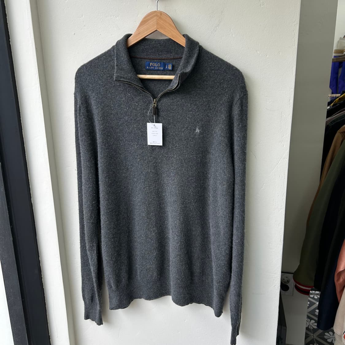 16243 - 폴로 랄프로렌 차콜 반집업 울 니트 (울 100%) 상품이미지2