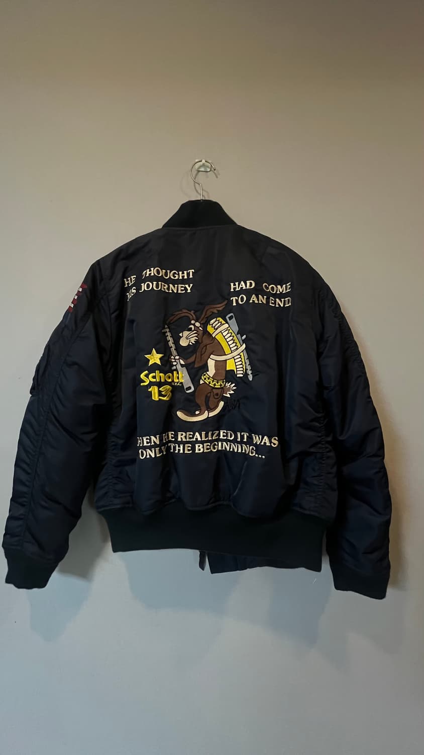 쇼트 성조기 봄버 자켓 상품이미지2