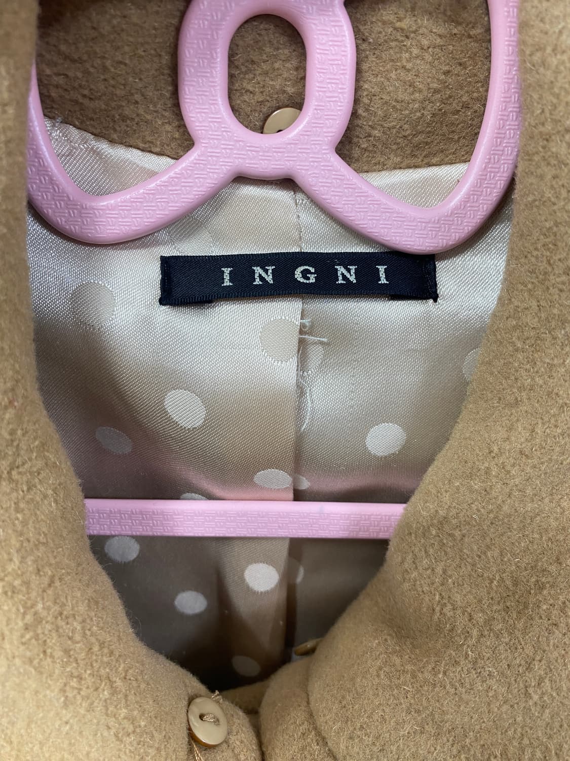 [INGNI] 잉그니 라떼갸루 리락쿠마 안감도트 숏코트 상품이미지8