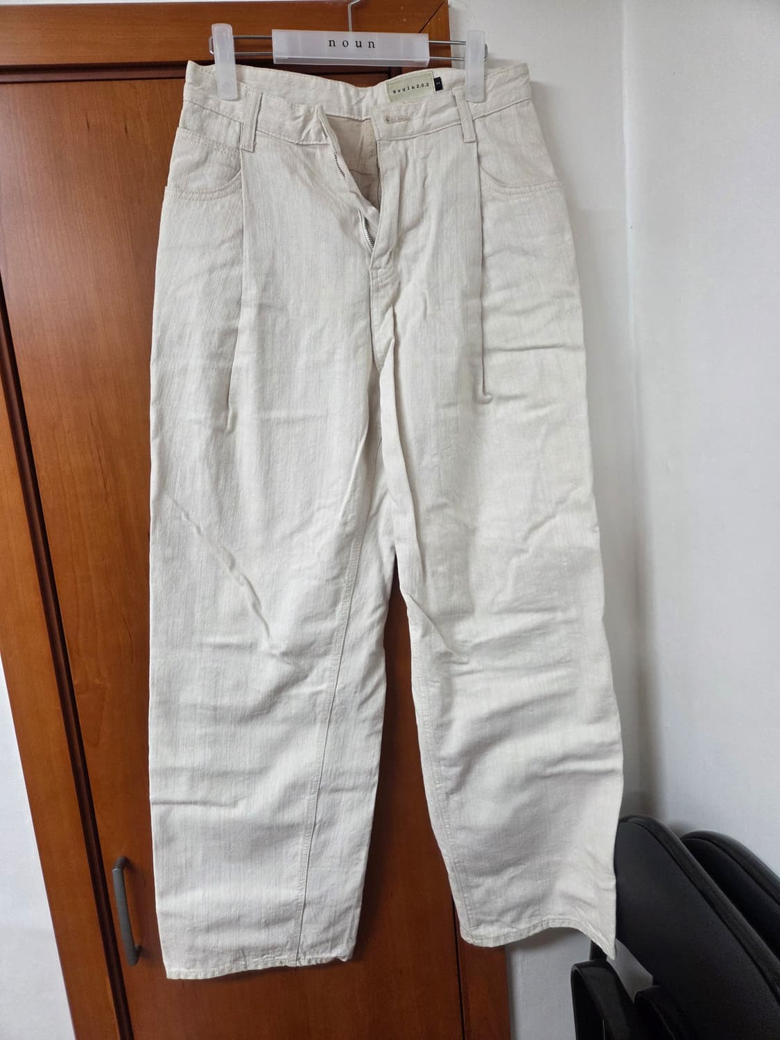 Begin 202 원턱 와이드 데님 화이트베이지 1사이즈 상품이미지2