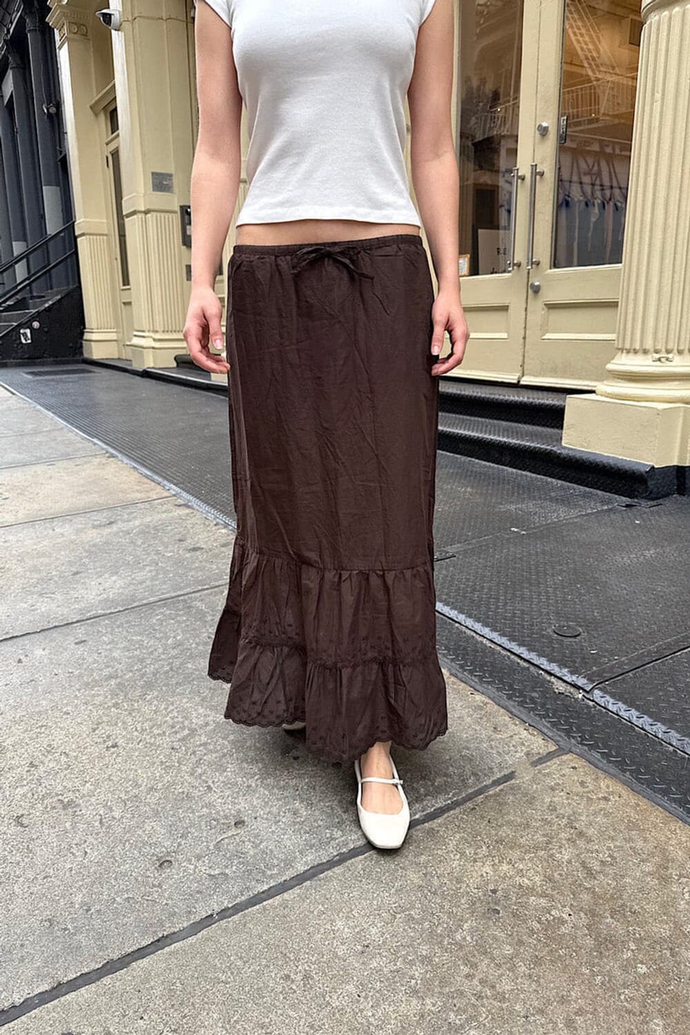 브랜디멜빌 OLIVE SKIRT 브라운 상품이미지1