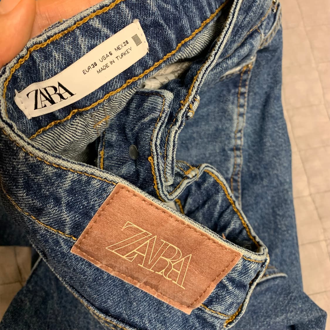 자라 데님 릴렉스드 슬림 36 상품이미지5