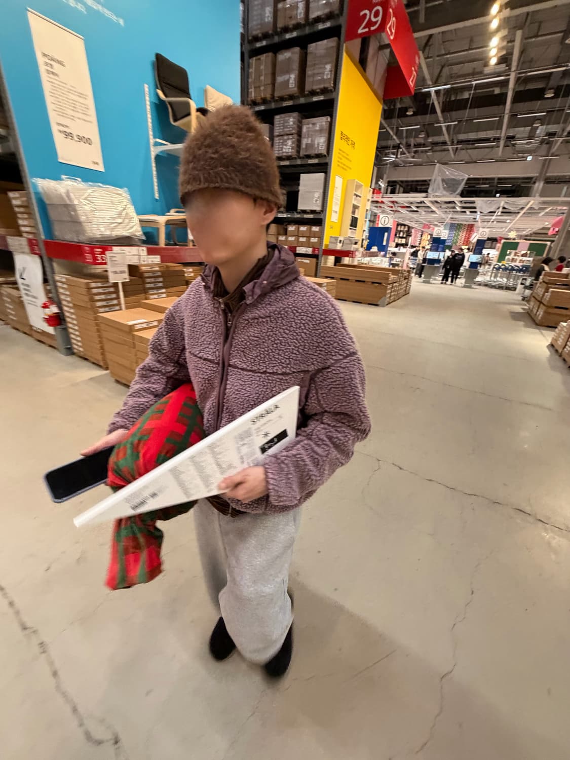 [M, 100-105] EE 누마레 후리스 플리스자켓 퍼플 상품이미지1