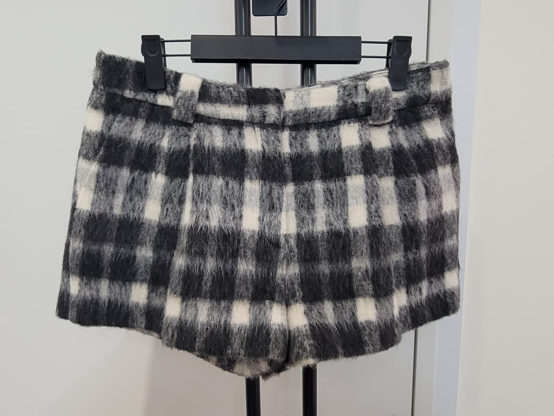 그로브 블로우 로우라이즈 쇼츠 팬츠 그레이체크 M사이즈 상품이미지4