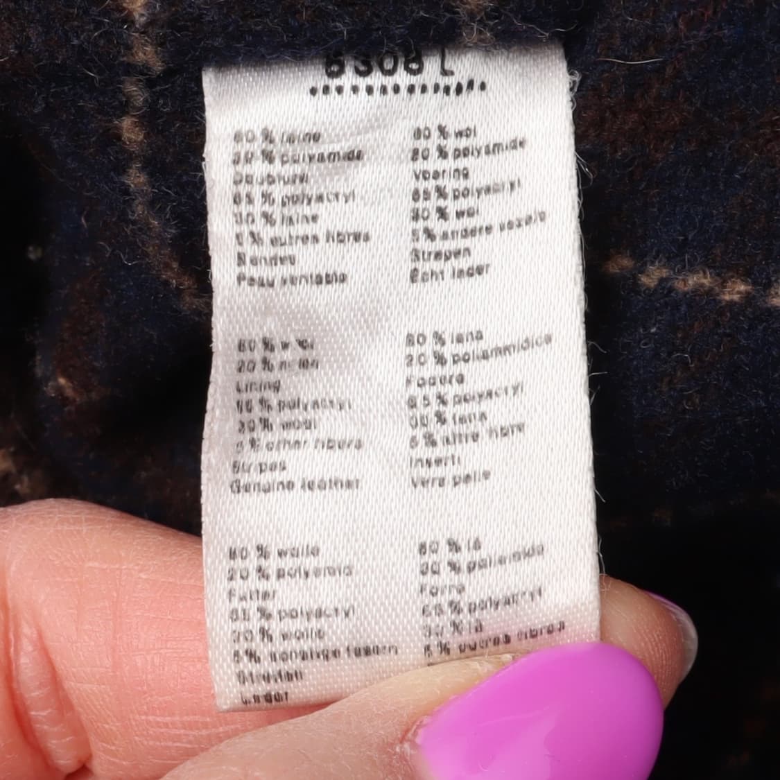 라코스테 레더 울 바시티 자켓 상품이미지9