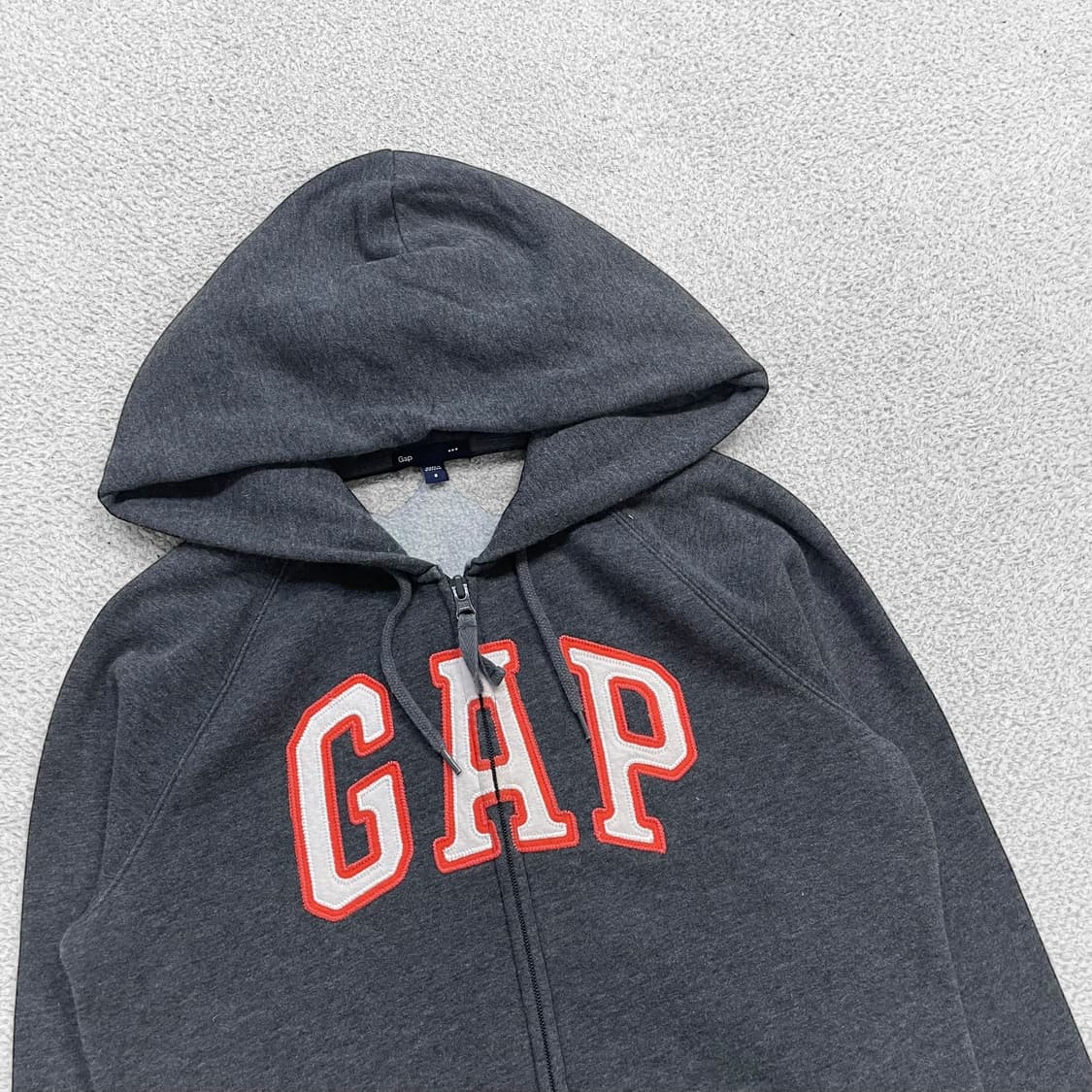 갭 Gap 스펠 로고 후드집업 그레이 상품이미지3