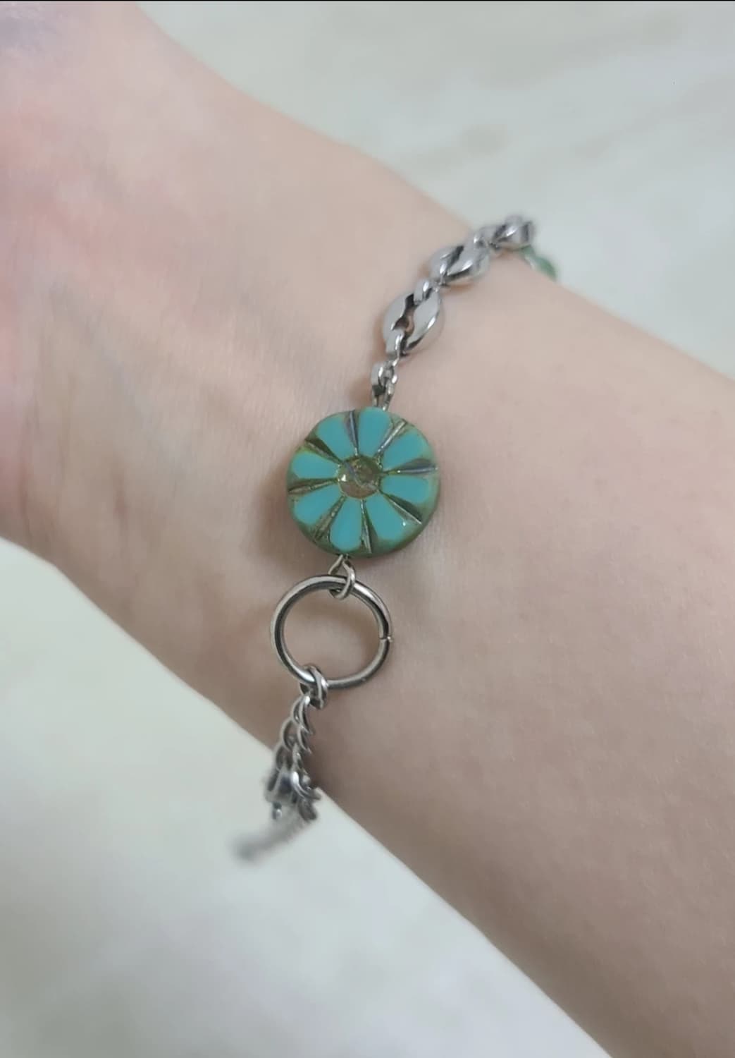 푸른색 원석 팔찌 상품이미지2