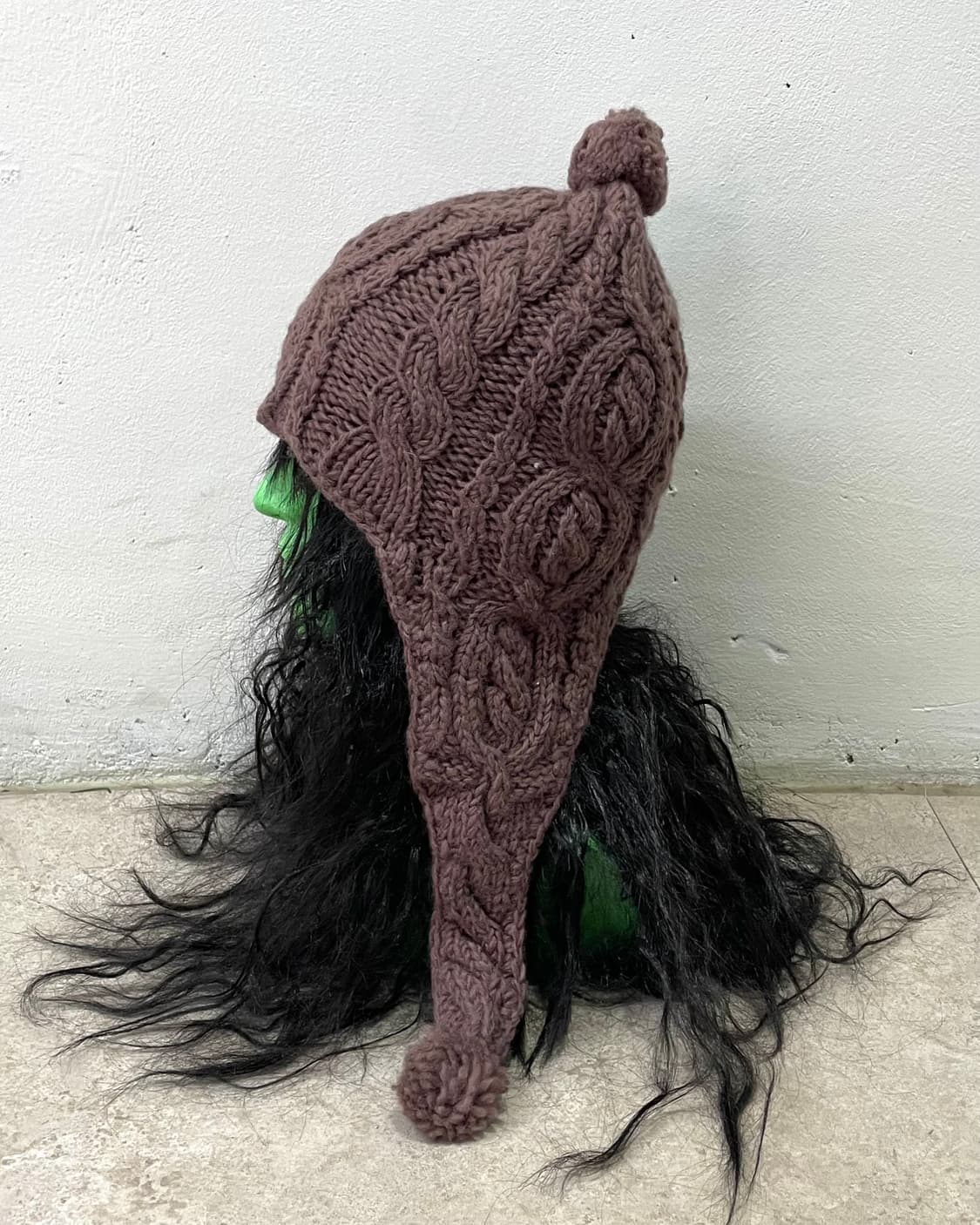 Brown knit earflap 상품이미지2