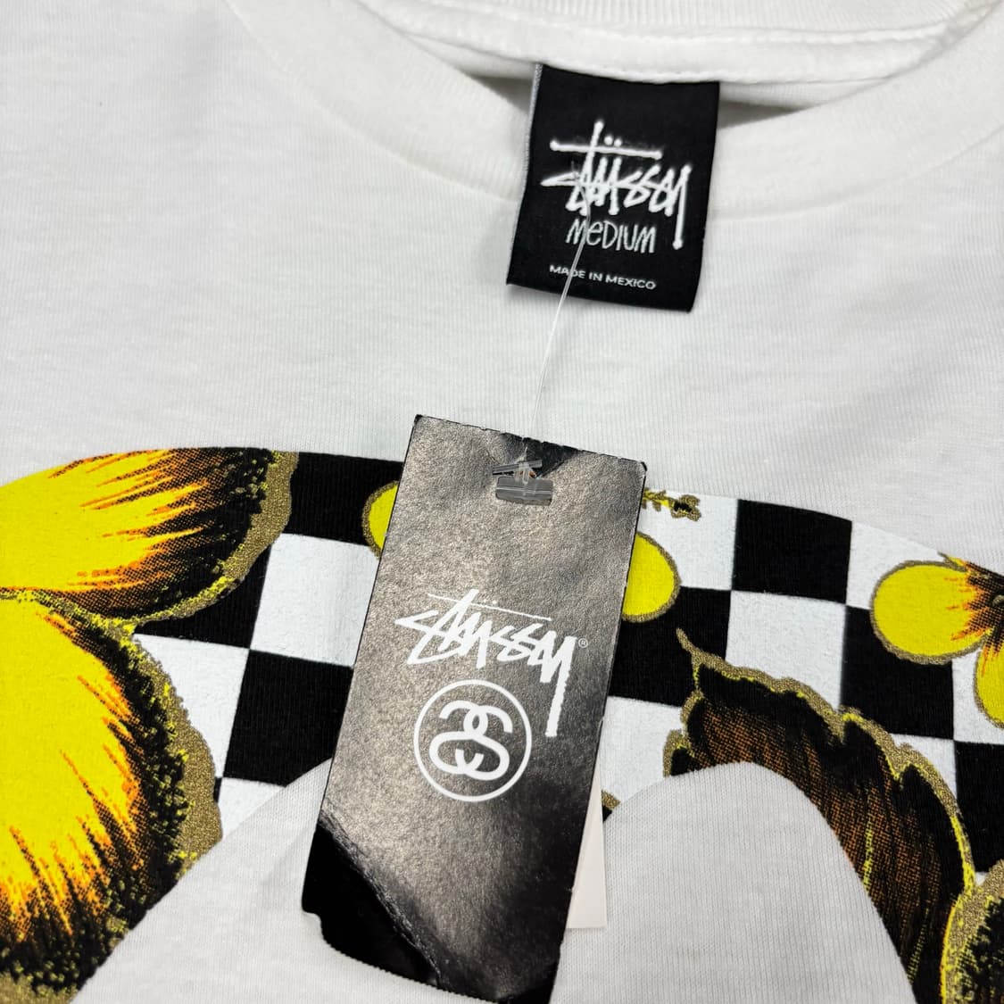 (90)Stussy 스컬 로고 반팔 티셔츠 화이트 상품이미지3