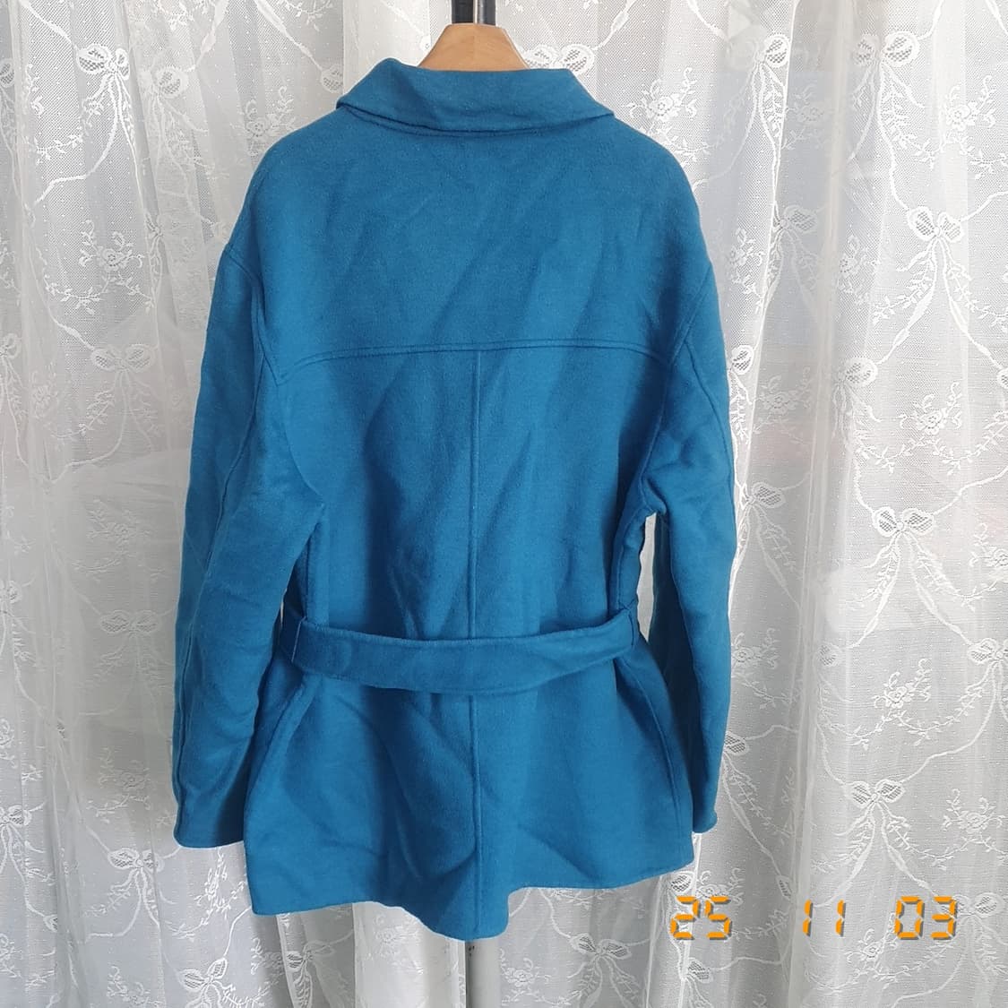 PLAC 울 캐시미어 반코트 free 블루 상품이미지3