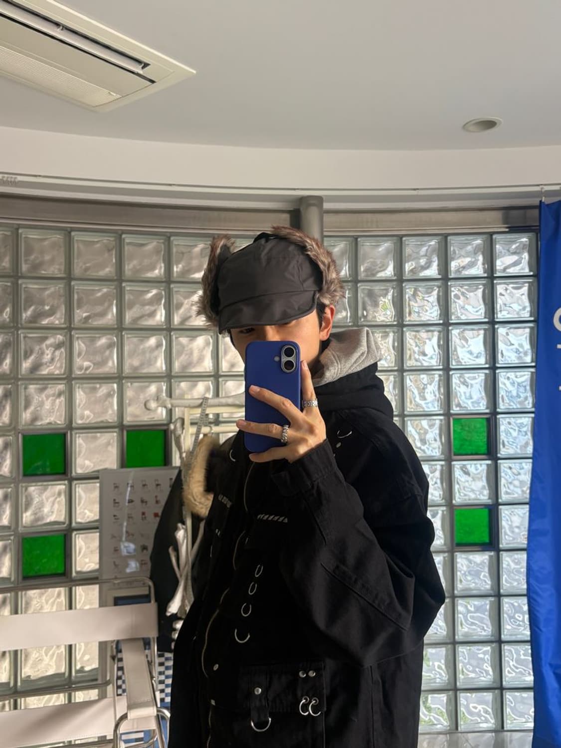 WATER PROOF PADDED FLAP CAP 방수 패딩 플랩 캡 상품이미지2