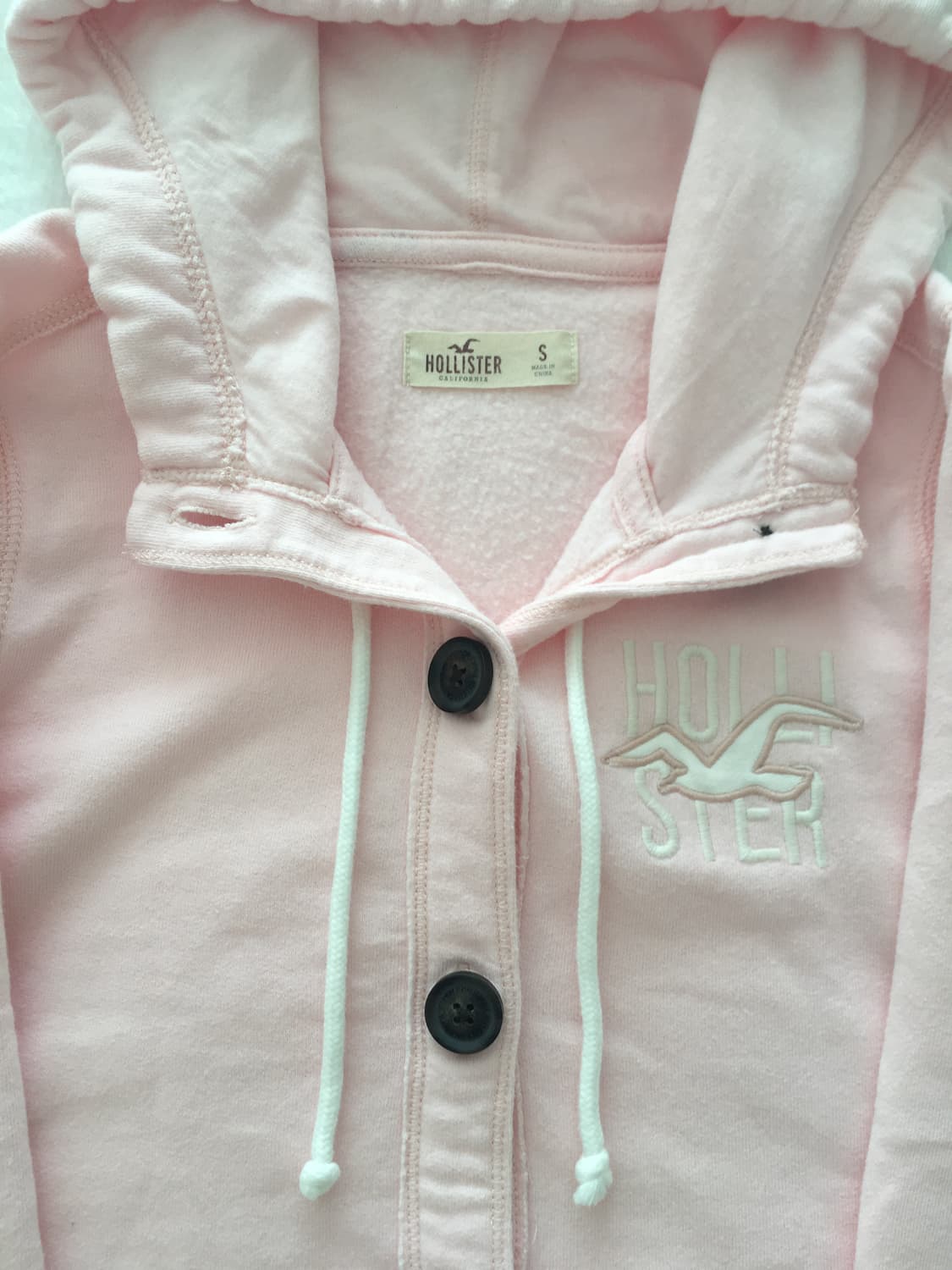 홀리스터 연핑크 버튼업 후드집업 Hollister 히메갸루 핀터레스트 상품이미지8