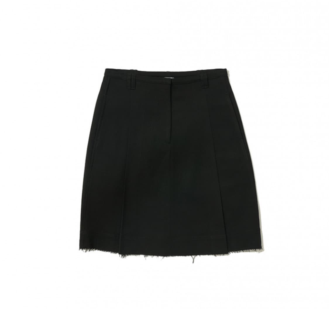 파르티멘토 우먼 컷 오프 플리츠 미디 스커트 상품이미지1