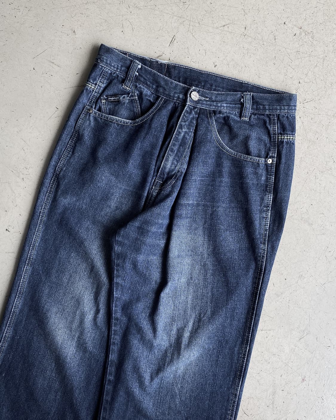 Jungle8ight 크로스엠브로이드 와이드 데님 팬츠 상품이미지4