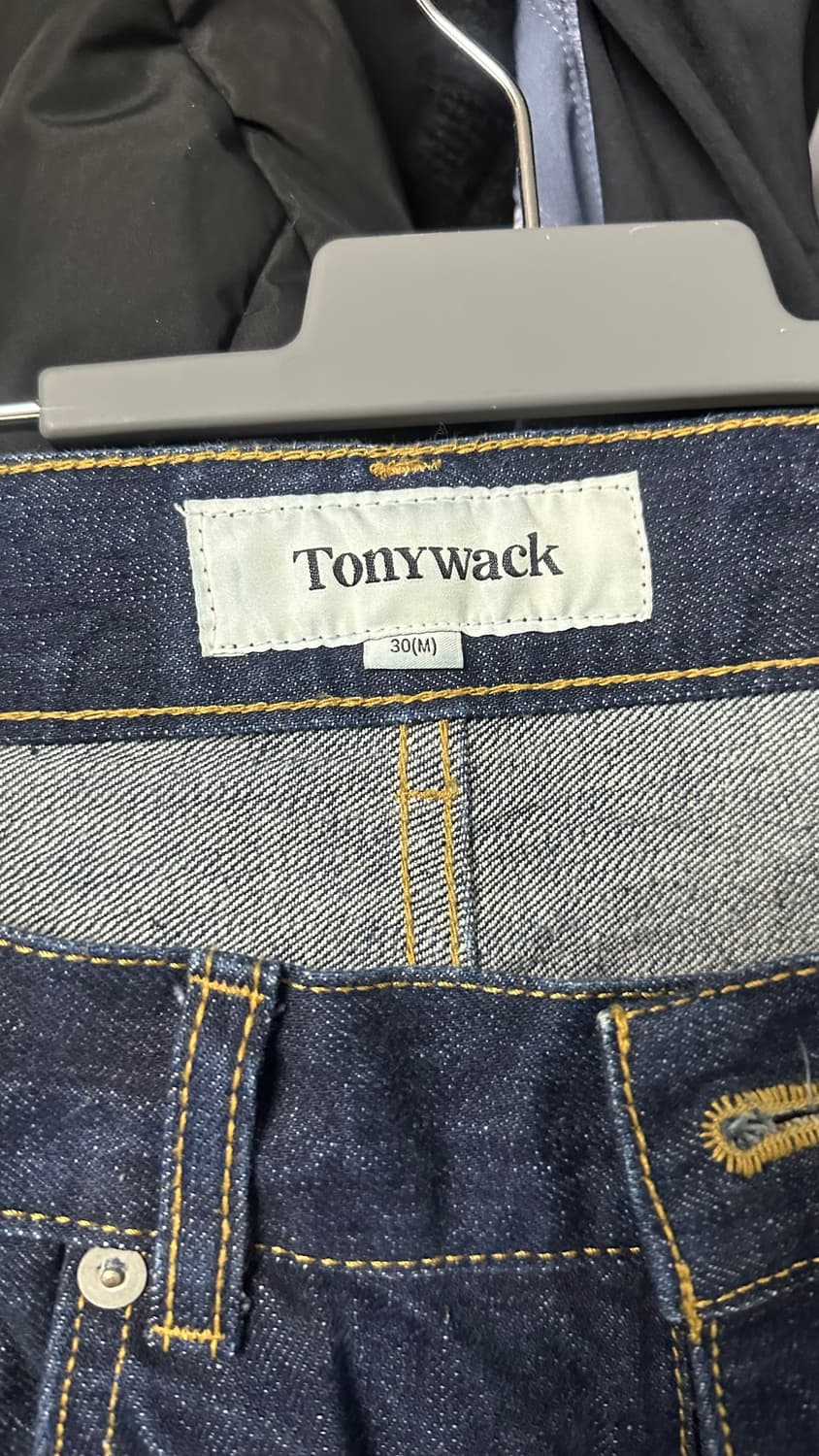 토니웩 와이드 레그 셀비지 데님 진 30 m 상품이미지5