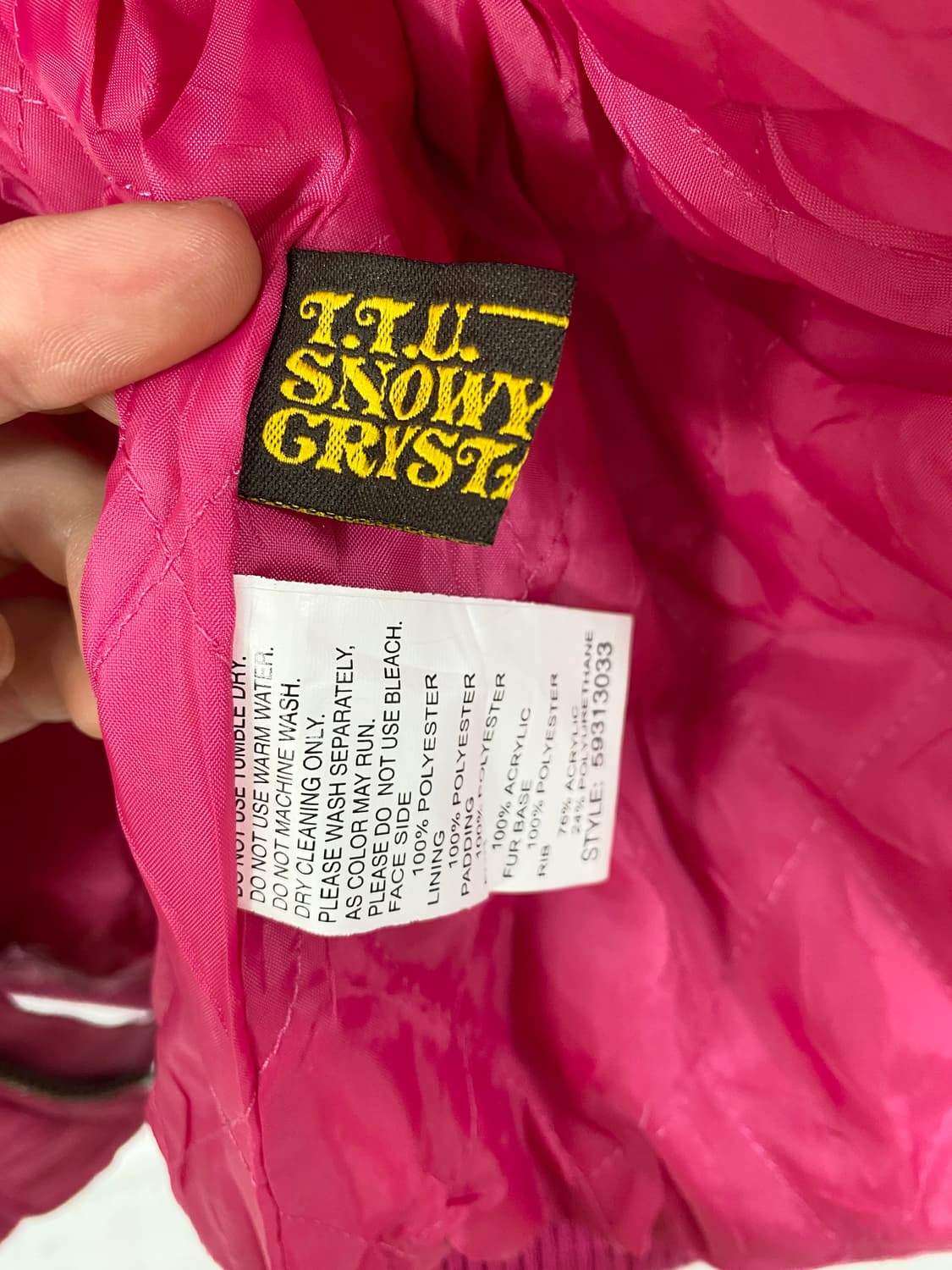 [T.T.U] 갸루 y2k 울프죠 핑크 숏 패딩 자켓 상품이미지10