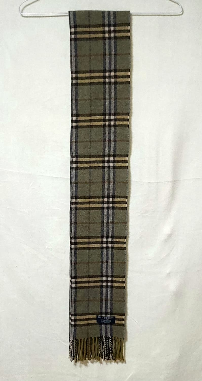 버버리 BURBERRY 노바체크 울 머플러 올리브 상품이미지6