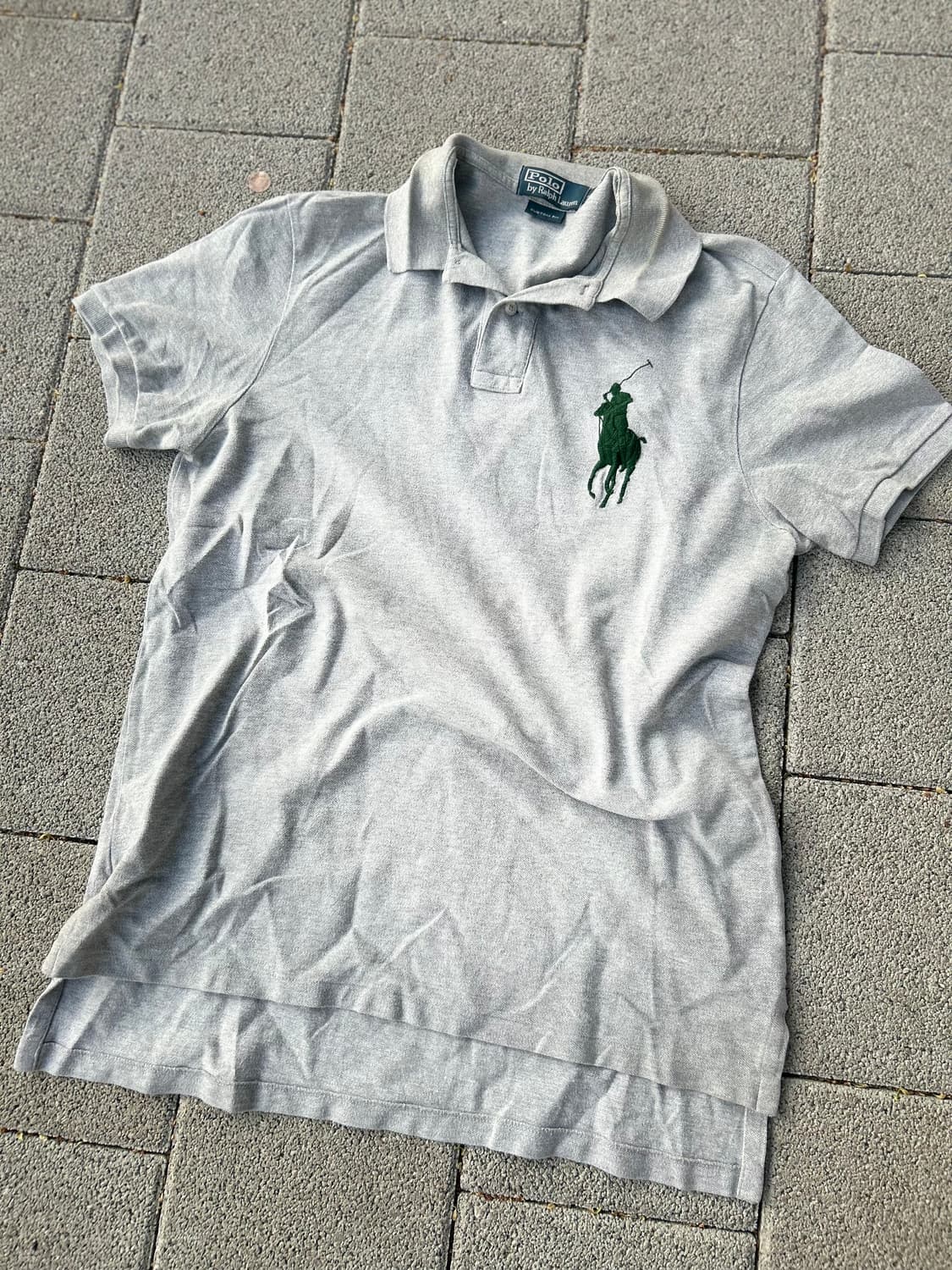 *Rare* 2000s 폴로 그레이 빅포니 카라 티셔츠 상품이미지2