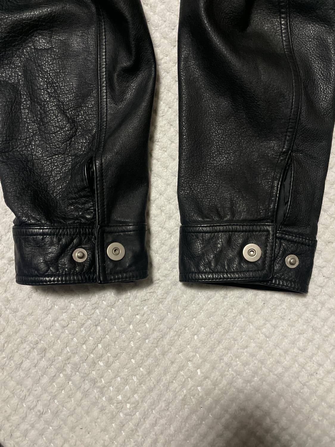 광희시장 웨스턴 무드 카우하이드 소가죽 포켓 레더 자켓 상품이미지6