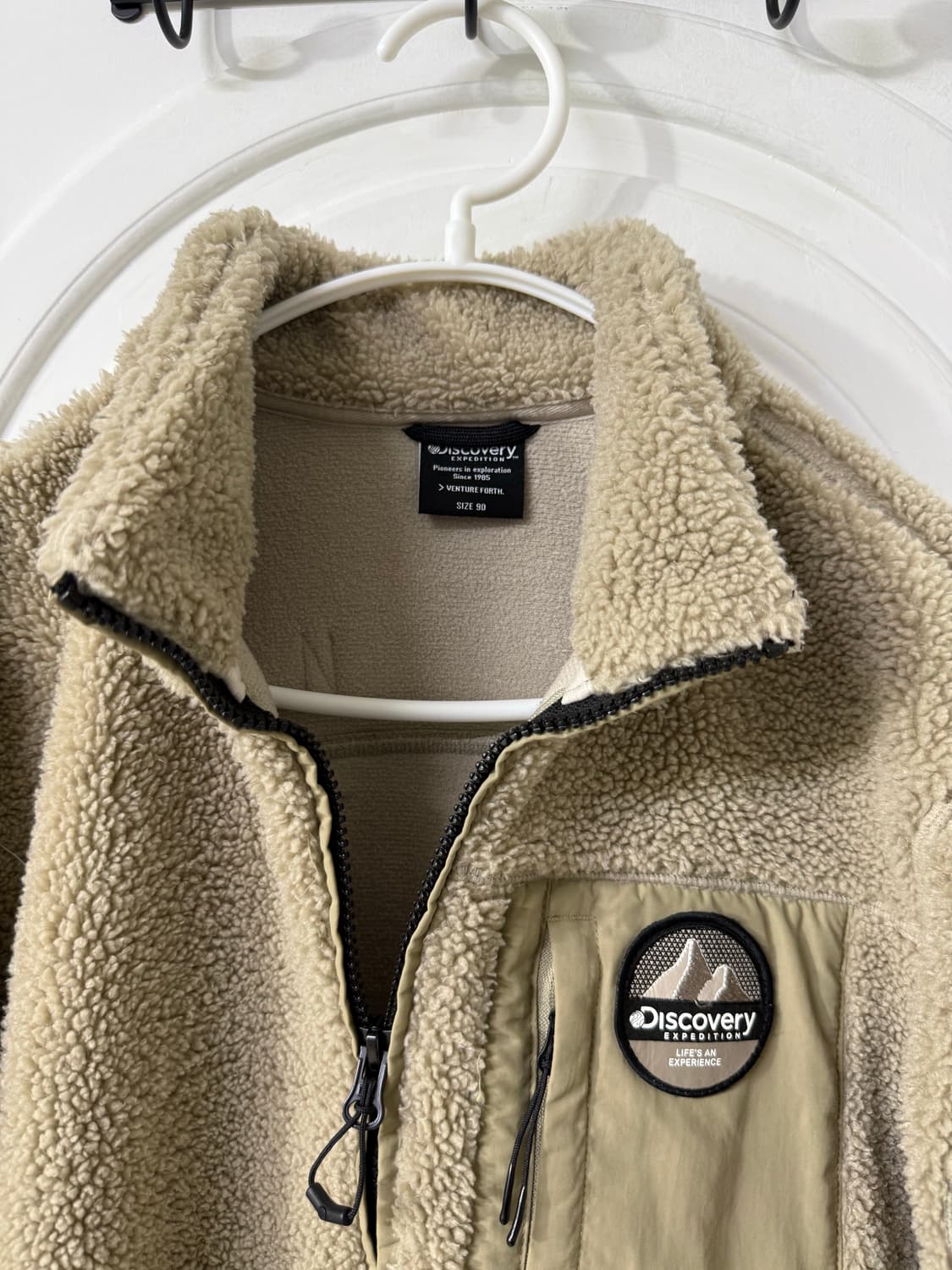 90사이즈 여성 디스커버리 뽀글이 후리스 집업 상품이미지3