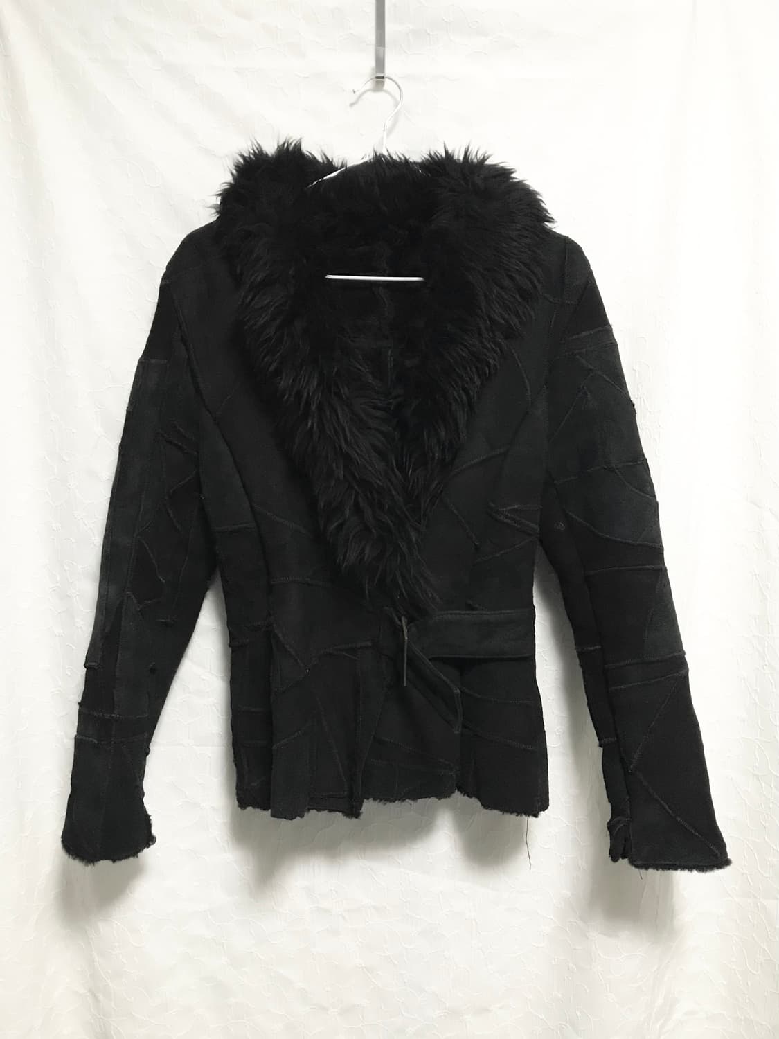 빈티지 쉽스킨 양가죽 패치워크 레더 퍼자켓 상품이미지8