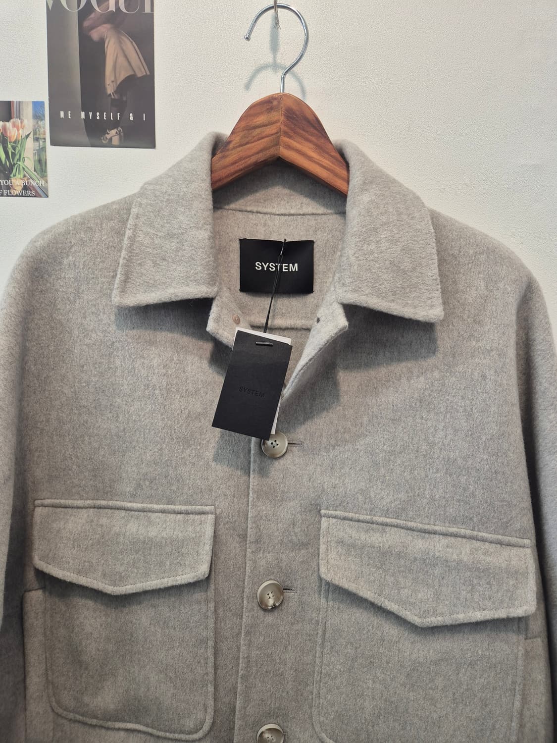 시스템 움므 핸드메이드 울 캐시미어 크롭 자켓  22fw  캐시미어 상품이미지2